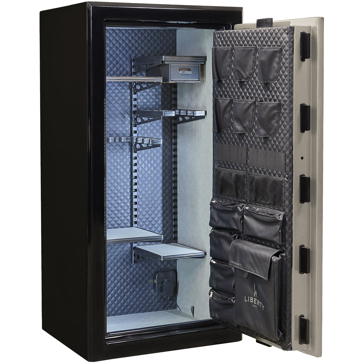 Presidential Series | Level 10 Security | 2.5 Hours Fire Protection | 25 | Dimensions: 60"(H) x 30"(W) x 24.75"(D*) | Champagne Gloss | Electronic Lock - Open
